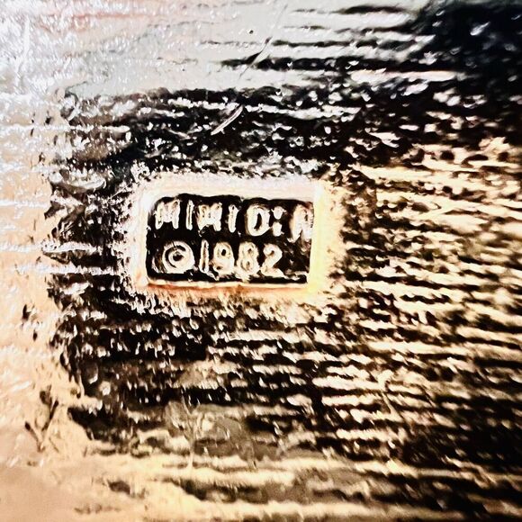 Vintage Rare Belt Buckle Mimi Di N Satin Gold Tone 1982 Laurel Laurel Leaf 1481 - Picture 8 of 10